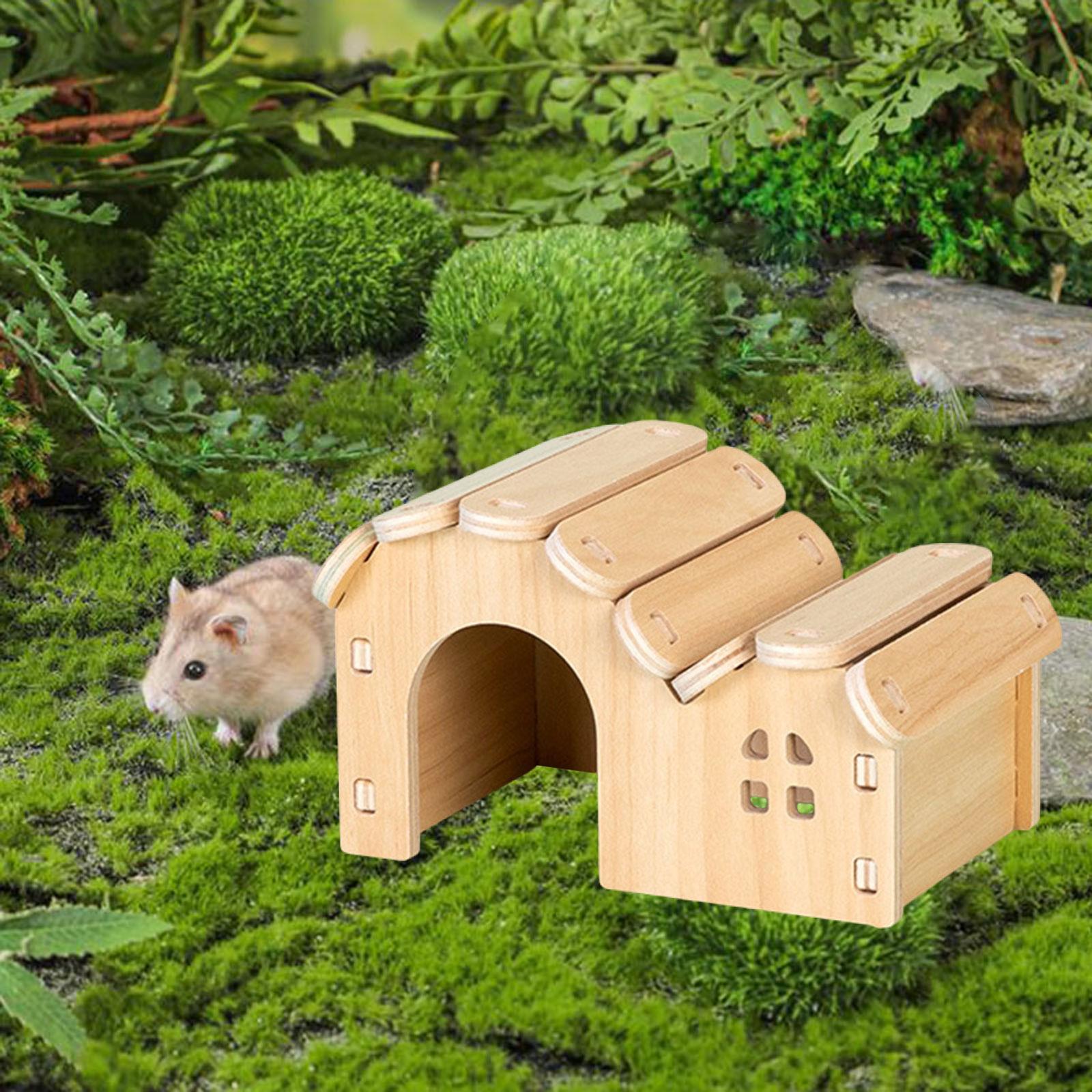 Insect Hotel Wood - Hamster Ahşap Ev Gerbil Fare Küçük