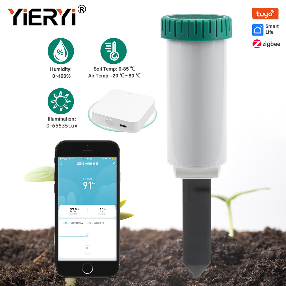 Smart Zigbee Garden Light - Yieryi Tuya Zigbee Kablosuz Toprak Sensörü