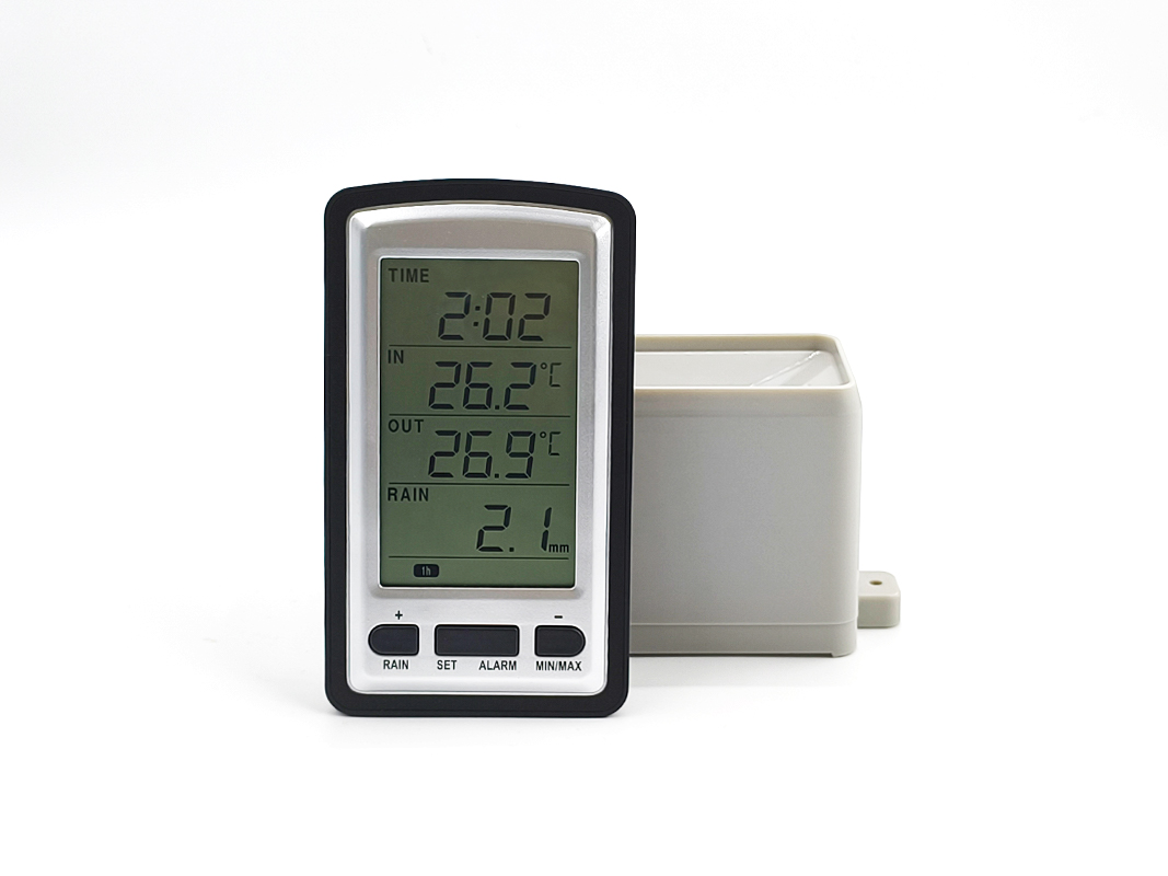 Rain Gauge Digital - Kablosuz Yağmur Ölçer, Termometreli, İç/Dış Sıcaklık