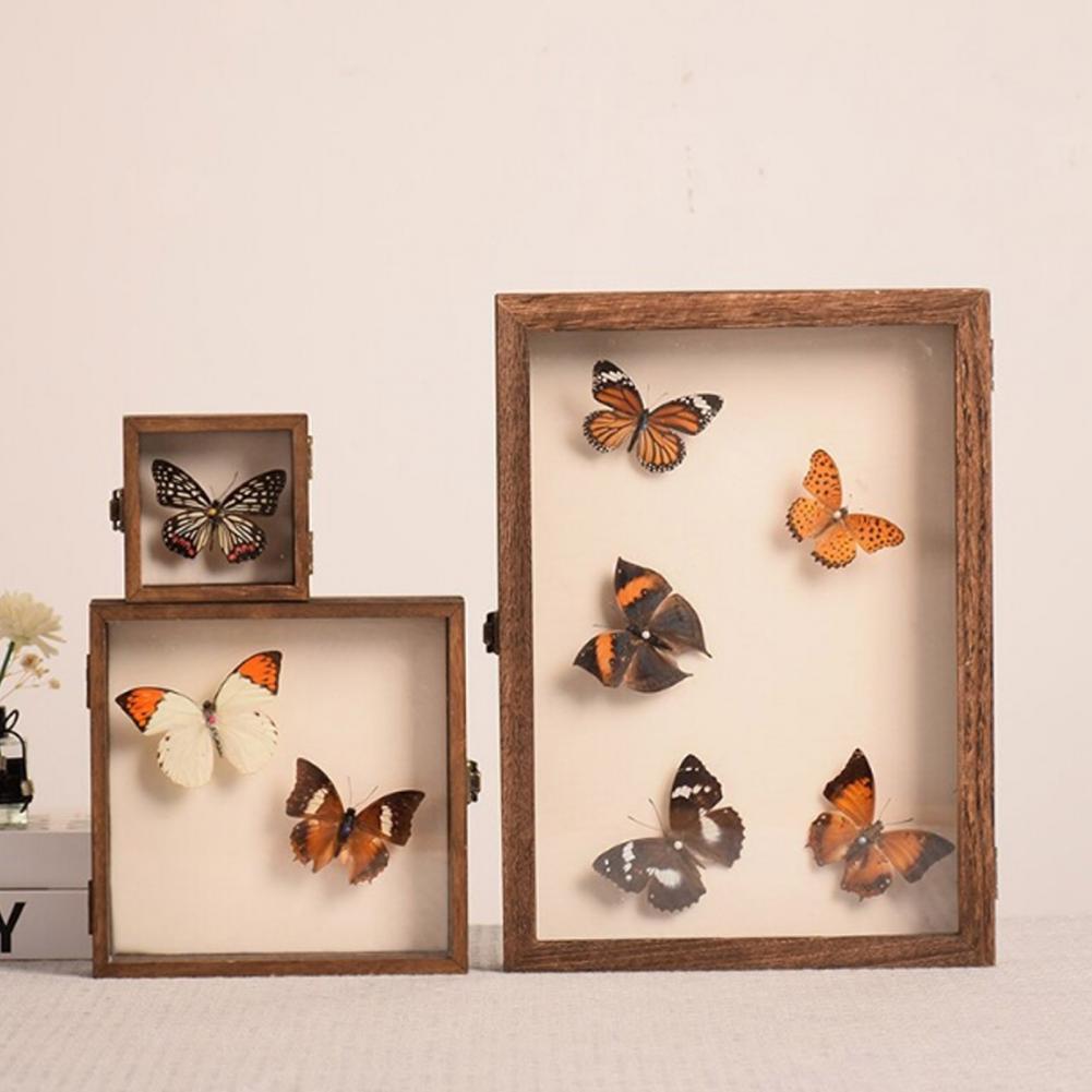 Insect Hotel Wood - Ahşap Vitrin Kelebek Gölge Kutusu Çoklu