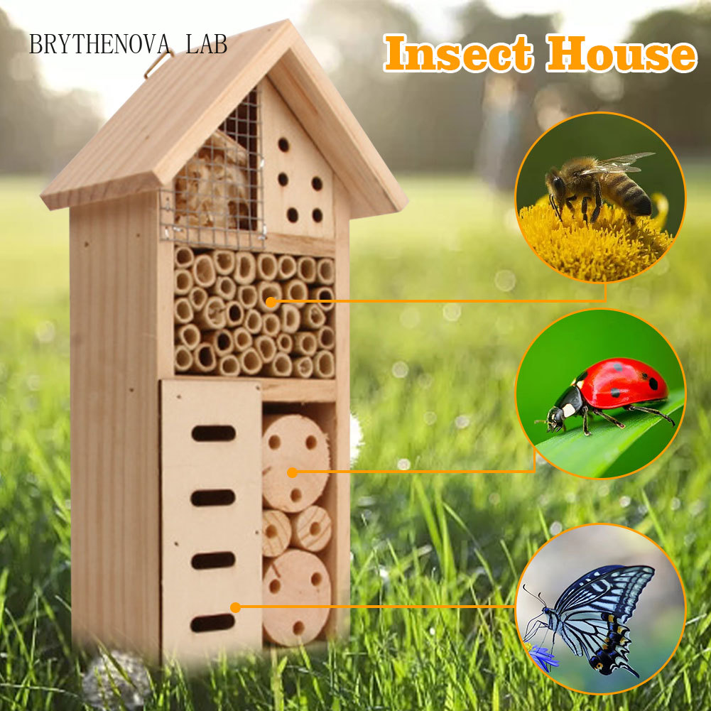 Insect Hotel Wood - Böcek Evi Ahşap Böcek Oteli Doğal