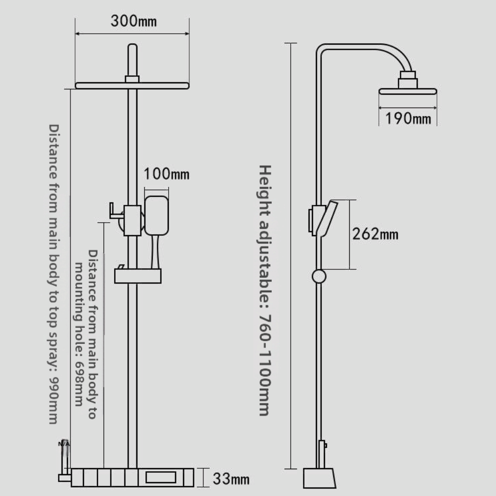 Gri Duş Sistemi Yüksek Basınçl - Rain Gauge Digital incelemesi ve fiyatı